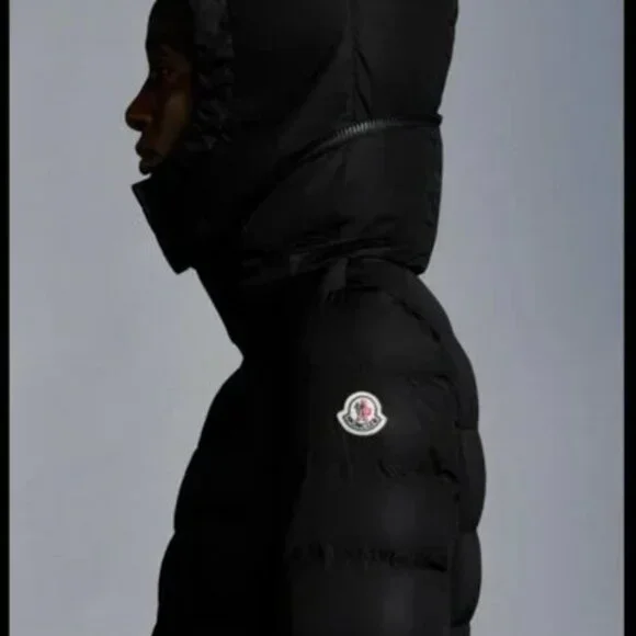 MONCLER WOMENS Flammette Long Down Jacket/Coat - BLACK - XS/00 - Picture 13 of 16